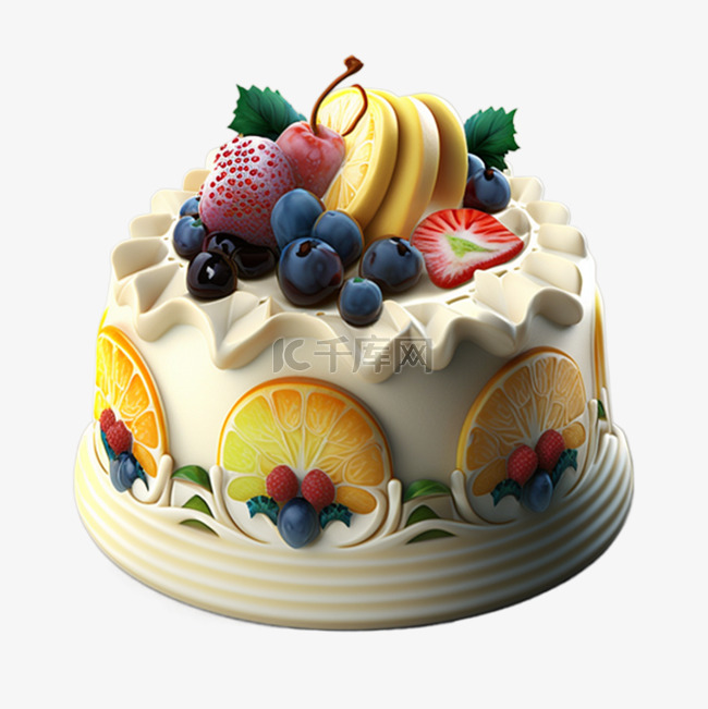 生日蛋糕水果蛋糕美味实物图