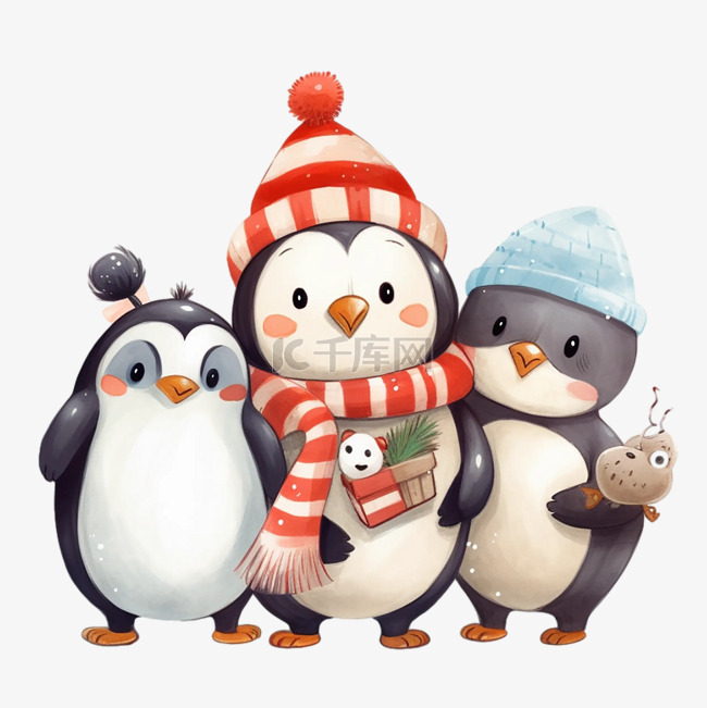 圣诞节卡通企鹅