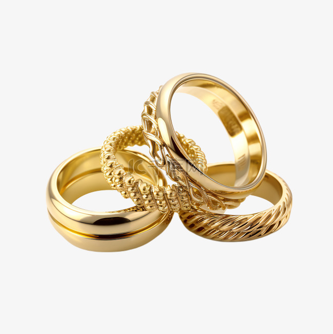 黄金3d立体珠宝首饰戒指建模