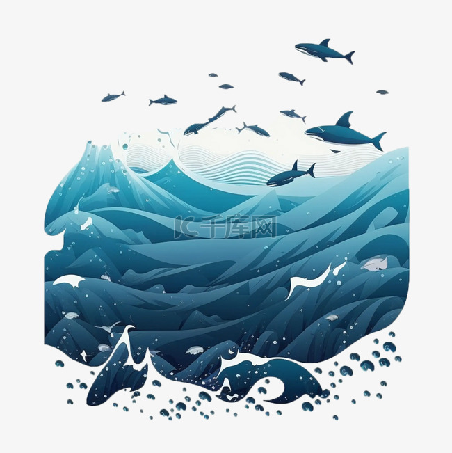 海洋日海洋动物鱼卡通
