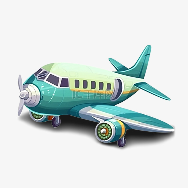 飞机创意绿色