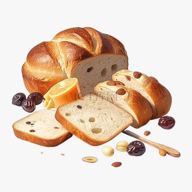 面包发酵成型的食物