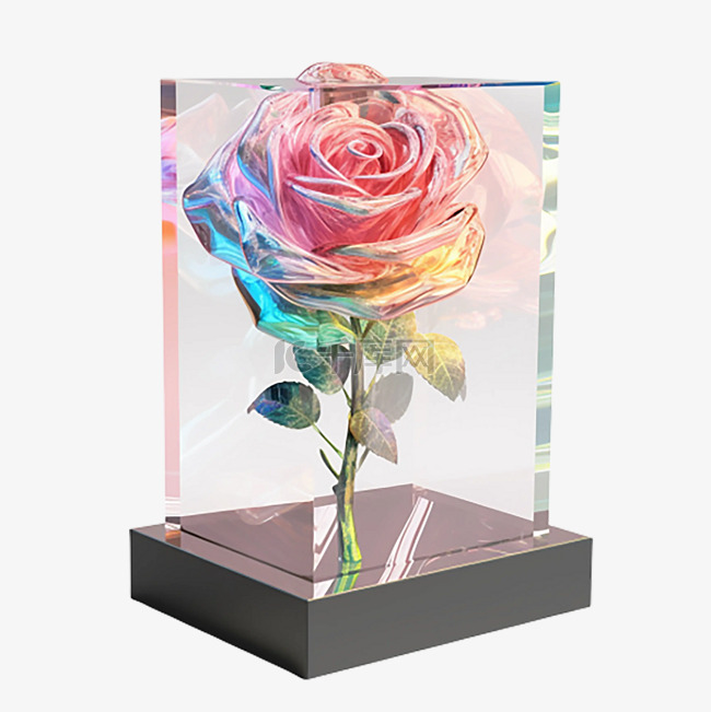 玫瑰玻璃花朵