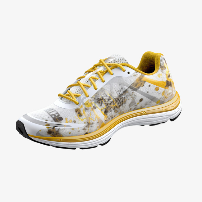 运动鞋休闲鞋黄色透明