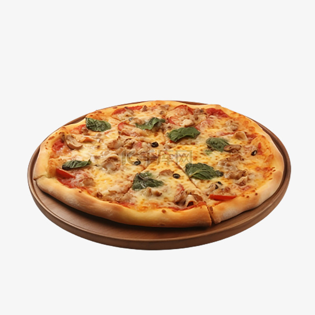披萨西餐蔬菜