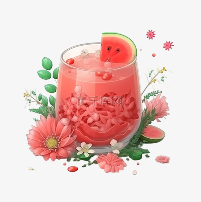果汁红色花瓣