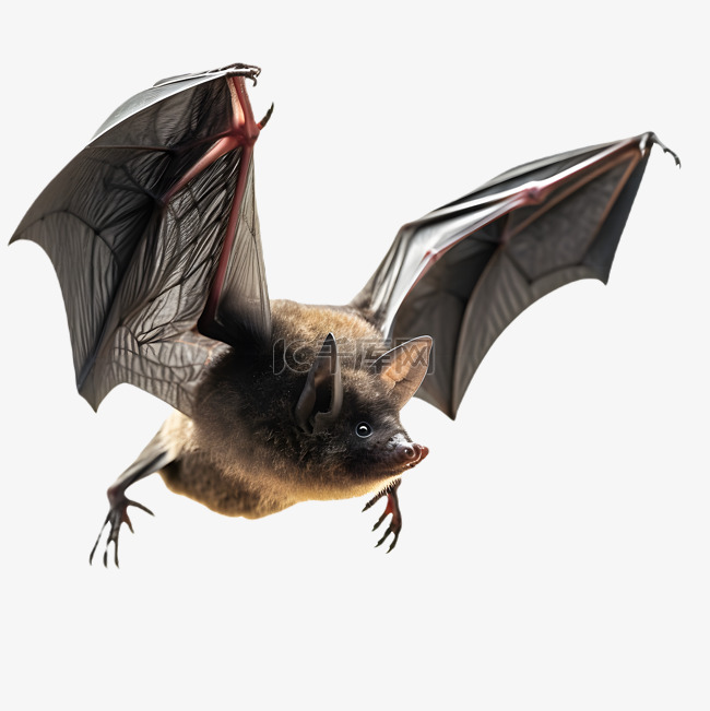 黑色蝙蝠飞翔3d立体动物建模