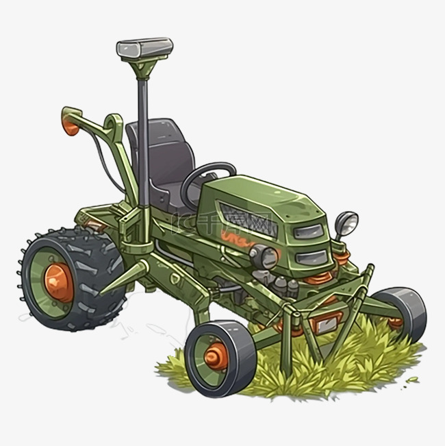 除草机绿色机器