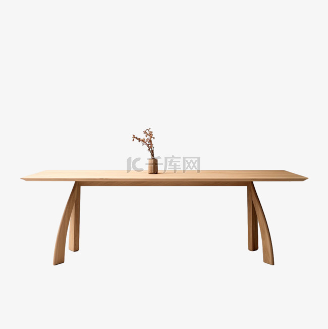 特色木质桌子元素立体免抠图案