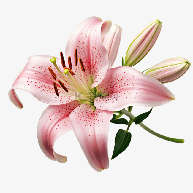 纹理粉色花朵元素立体免抠图案