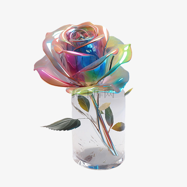 玫瑰花朵玻璃