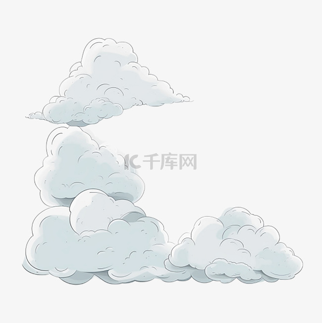 云朵装饰边框图片