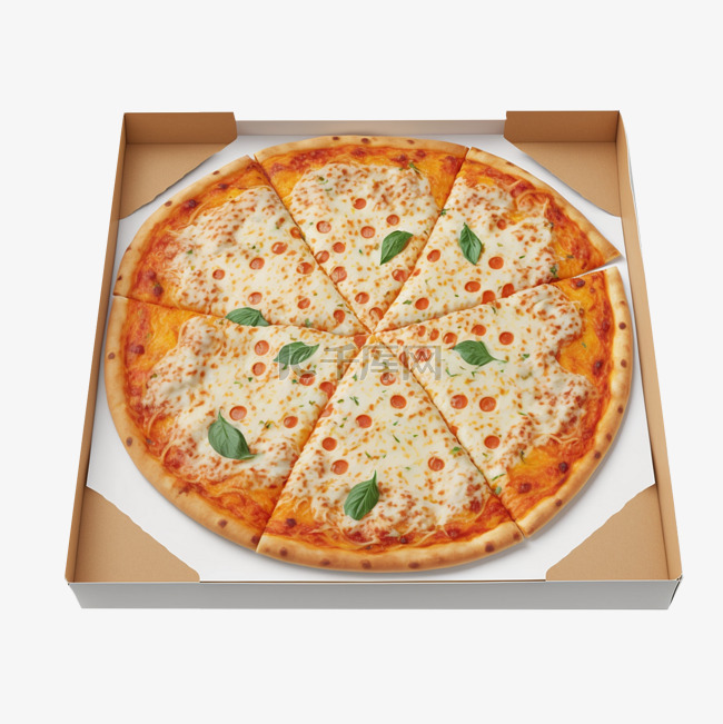 芝士披萨食物包装白底透明