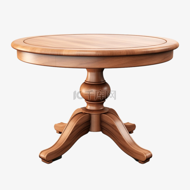 纹理圆盘木桌元素立体免抠图案