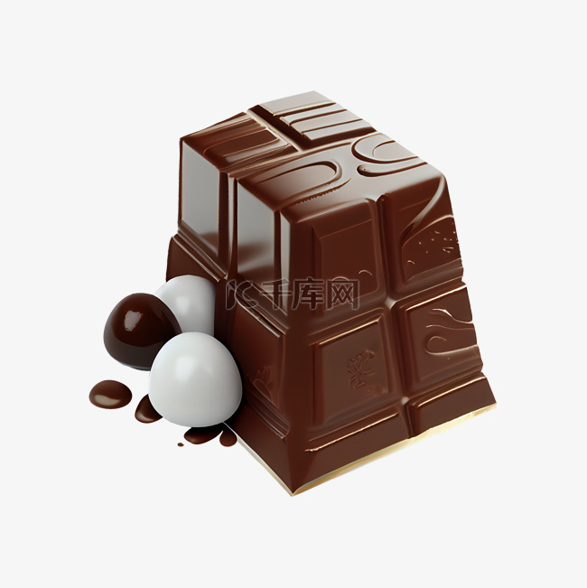 巧克力球形方块