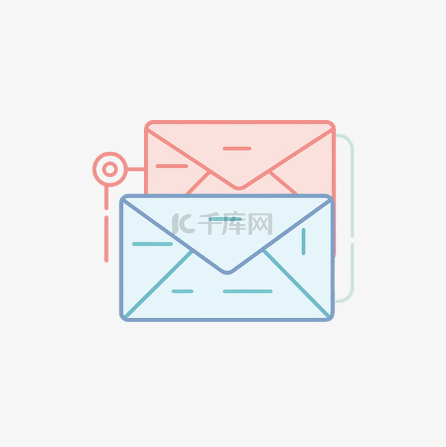 电子邮件信封图标设计矢量图