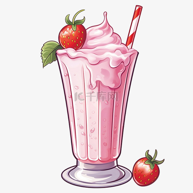 草莓奶昔剪贴画