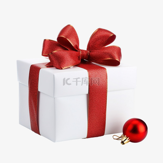 圣诞礼物的形式是白色盒子，圣诞