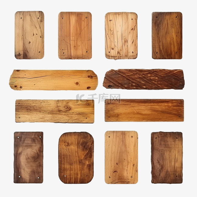 基本形状系列中的复古木板