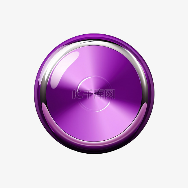 紫色金属按钮贴纸剪贴画ai生成
