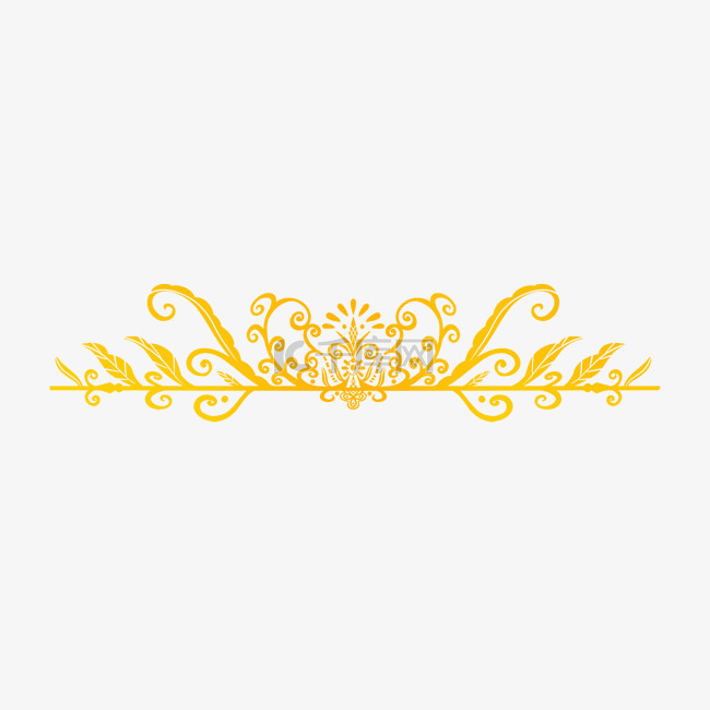 边框金色复古花纹装饰欧式