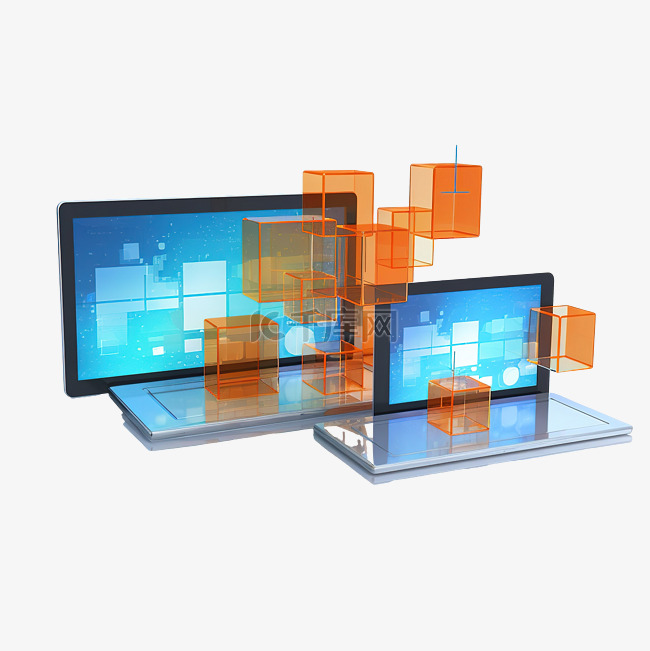 windows tab technology 3d 插图素材图片免费下载-千库网