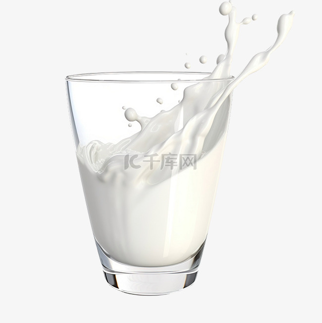 牛奶 3d 插图