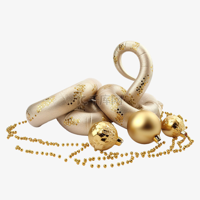 金色蛇纹石的圣诞节