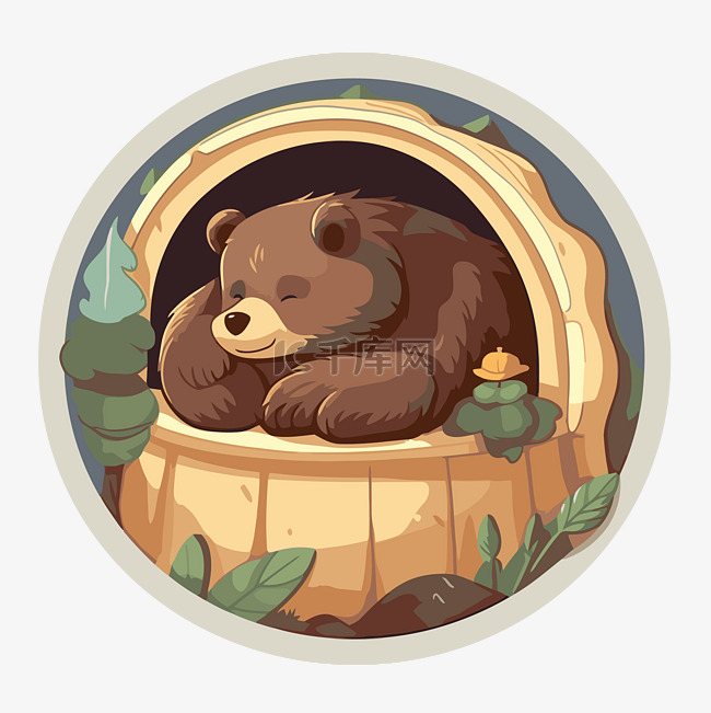 穿着棕色衬衫的熊正在木箱里睡觉