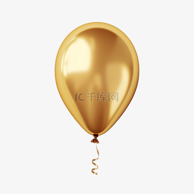 金色生日气球