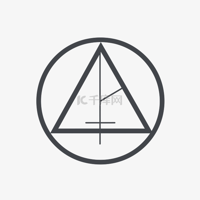 三角形和炼金术符号的符号 向量