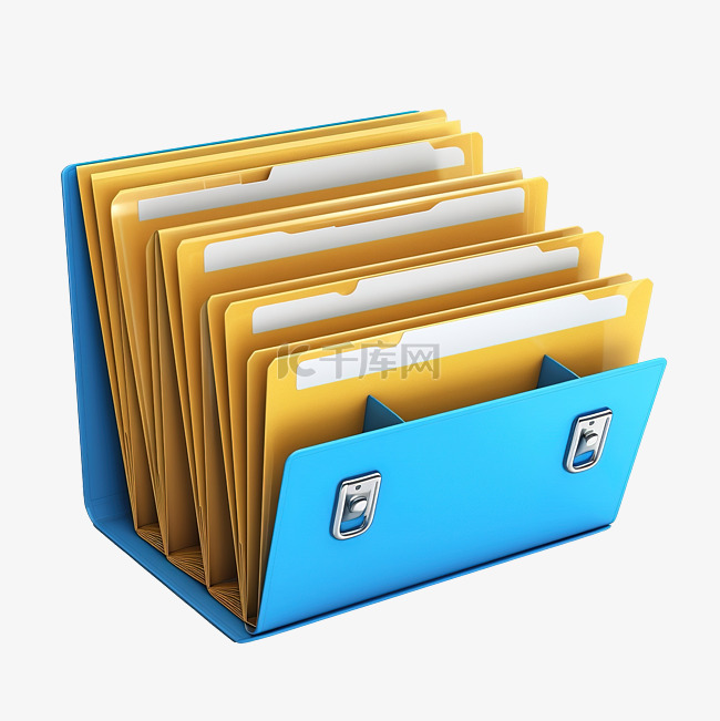 文件管理文件夹上传的 3d 插图