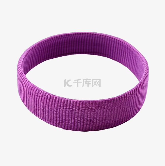 紫色织物发带可作为时尚或配饰佩