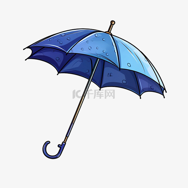 雨伞图形元素插画