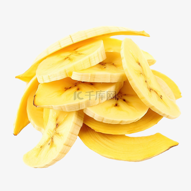 孤立的香蕉片