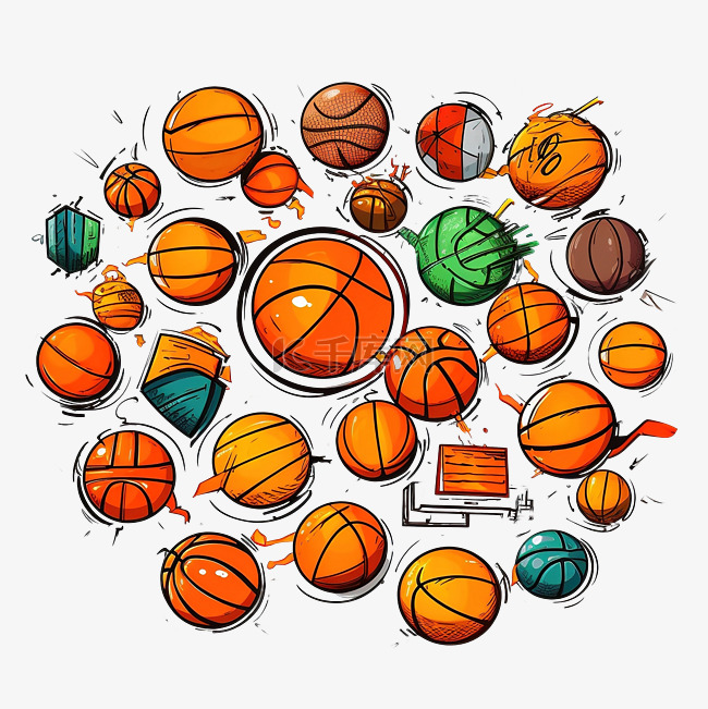 篮球涂鸦