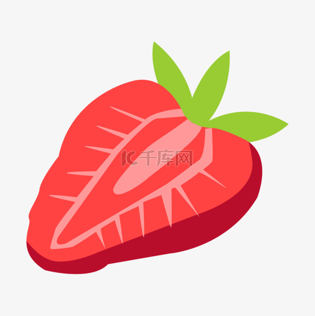 草莓切片卡通图案