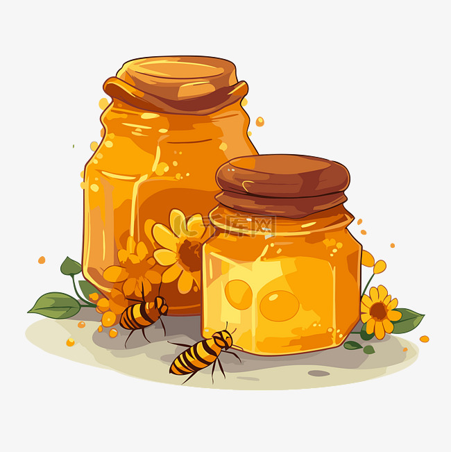 蜂蜜罐 向量
