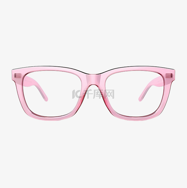 现实的粉红色眼镜隔离