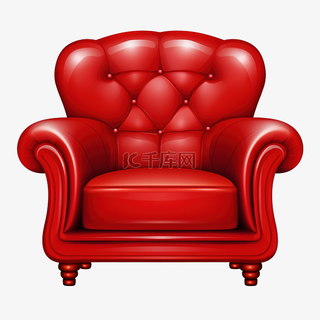 红色沙发舒适椅子装饰