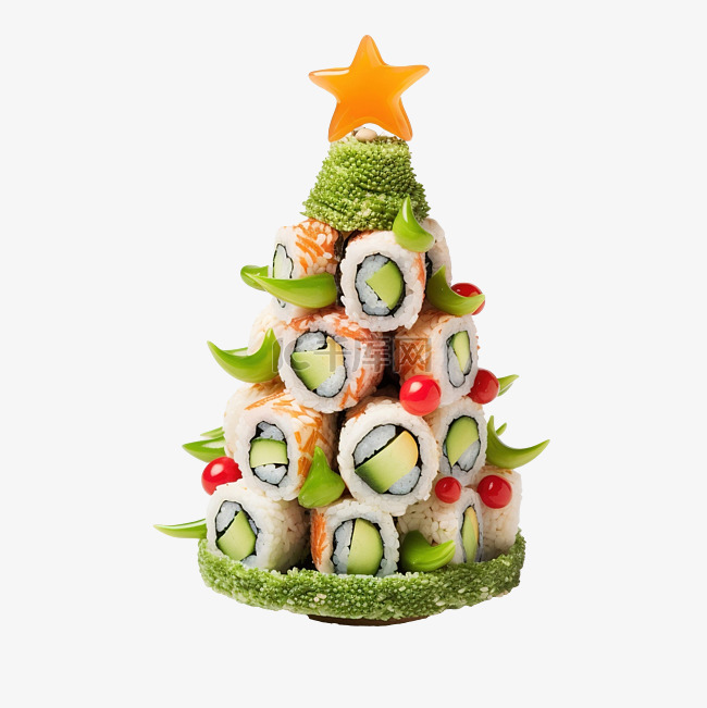 圣诞节概念的寿司