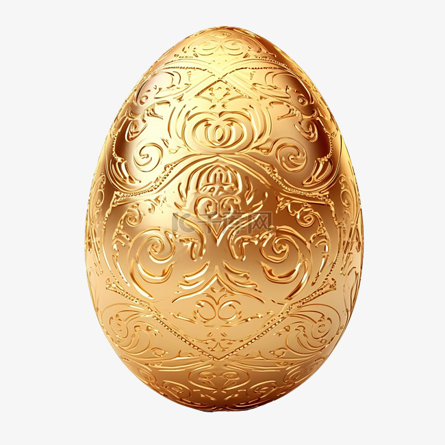 孤立的金复活节彩蛋