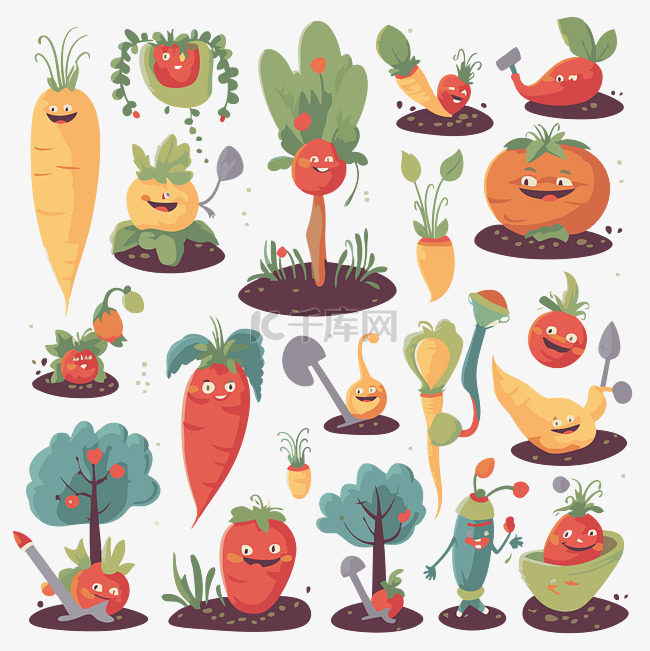 蔬菜園藝 向量