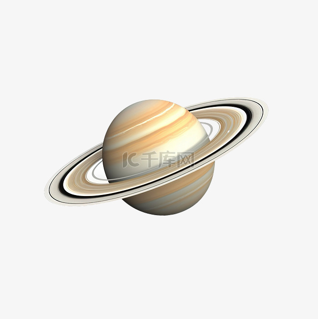 土星在 3D 渲染中用于图形资