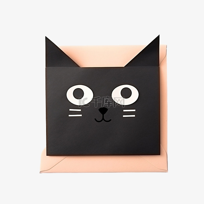 如何用黑猫制作原始信封用于万圣