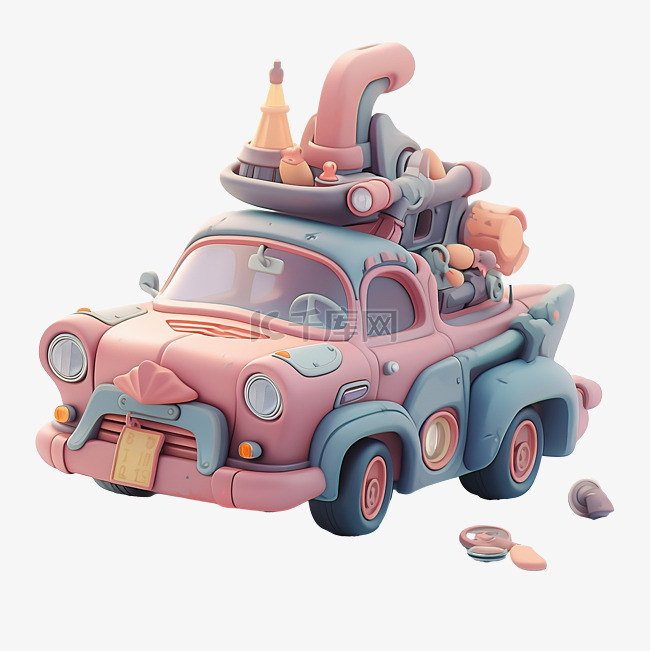 3d 汽车玩具渲染对象图