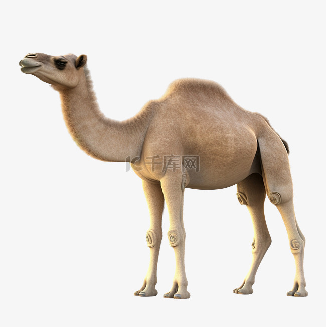 3d 渲染骆驼模型插图