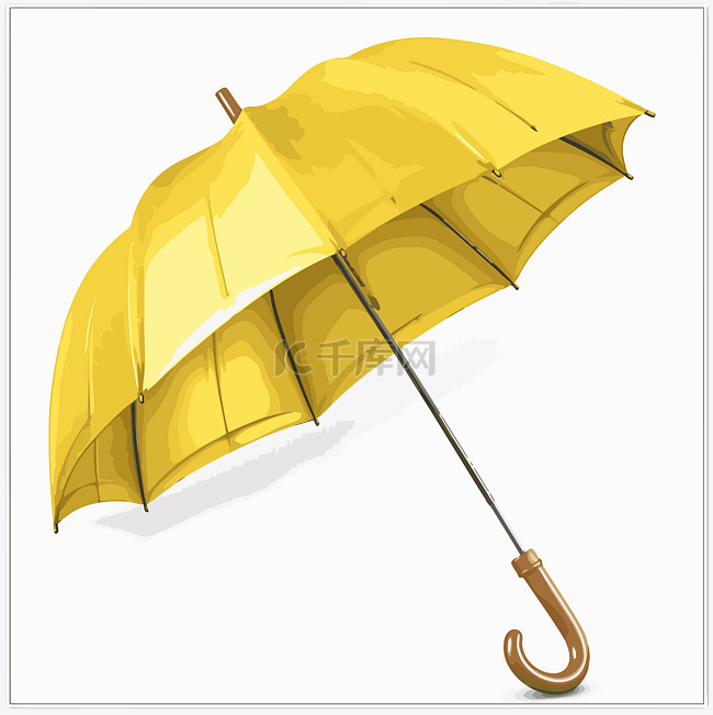 黄色雨伞 向量