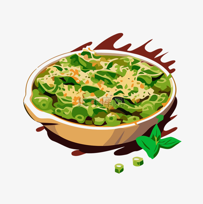 绿豆砂锅 向量