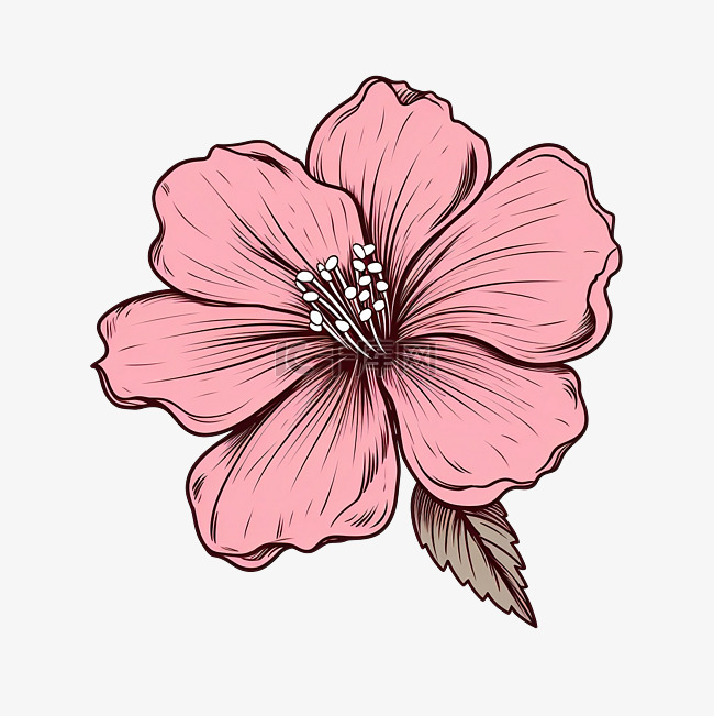 粉红色盛开的花朵概述